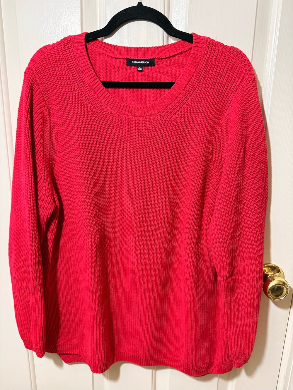 525 America Bright Red Crewneck Sweater